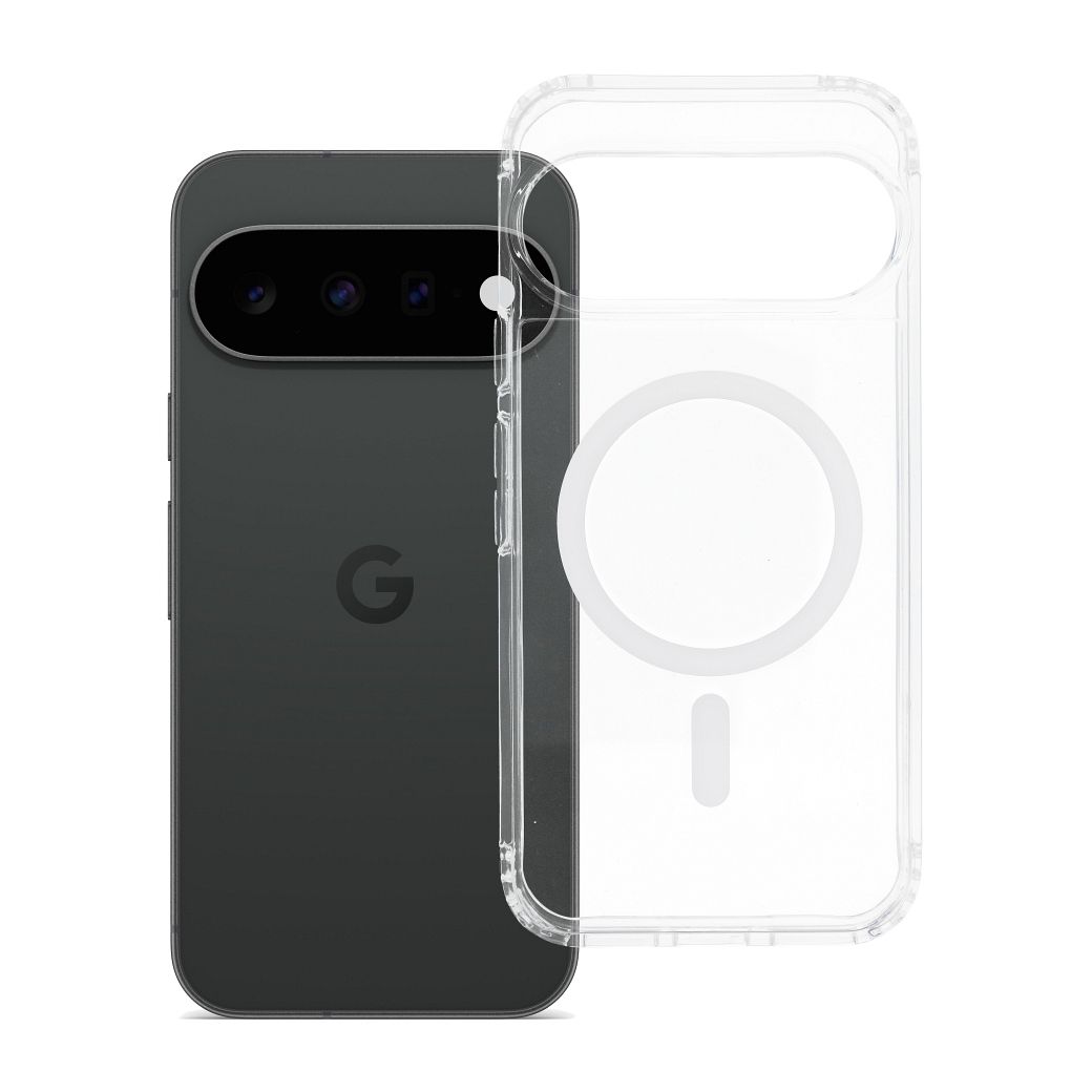 Case for Pixel 9 / 9 Pro / 10 / 10 Pro / 11 / 11 Pro Forcell F-Protect Clear Hybrid Premium compatible with MagSafe transparent