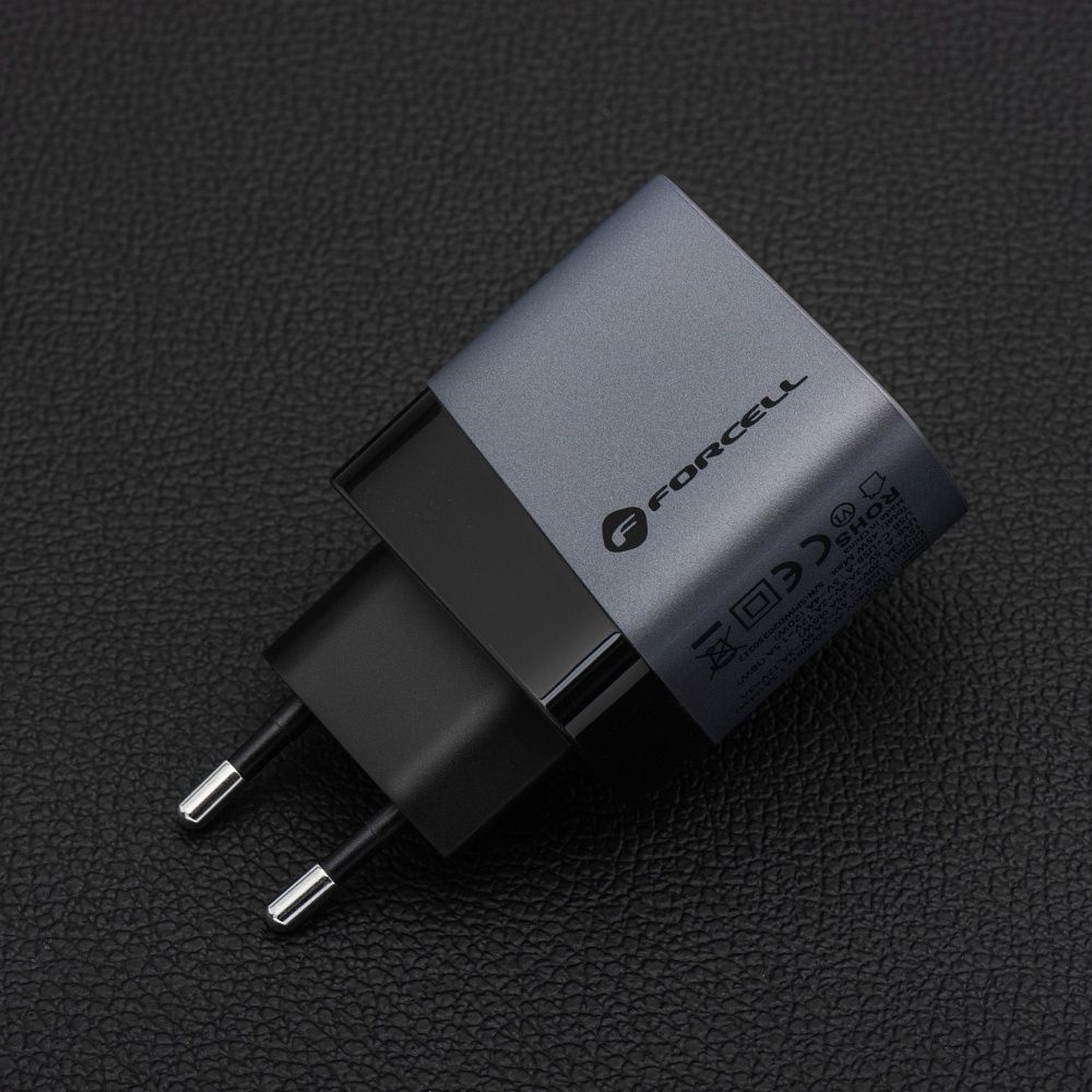 FORCELL F-ENERGY GaN VT-39 travel charger Type C + USB A PD QC4.0 4A 45W gray
