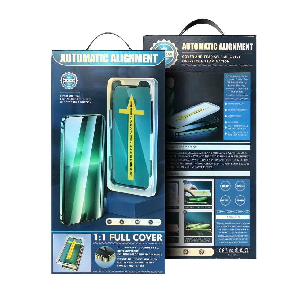 5D Full Glue Tempered Glass - do iPhone 15 Pro czarny + aplikator