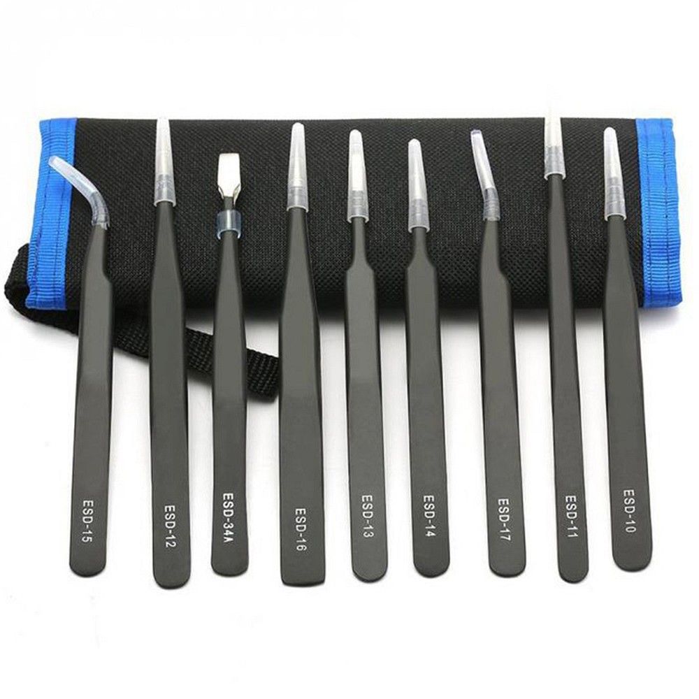 UF-TOOLS - Zestaw pincet ESD-9 (9szt.)