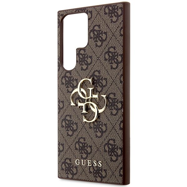 GUESS case for SAMSUNG S24 Ultra GUHCS24L4GMGBR (Leather 4G Metal Logo) brown