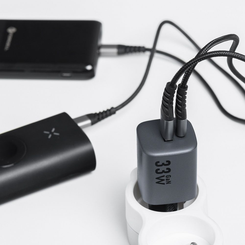 FORCELL F-ENERGY GaN VT-31 travel charger Type C + USB A PD QC4.0 3A 33W gray