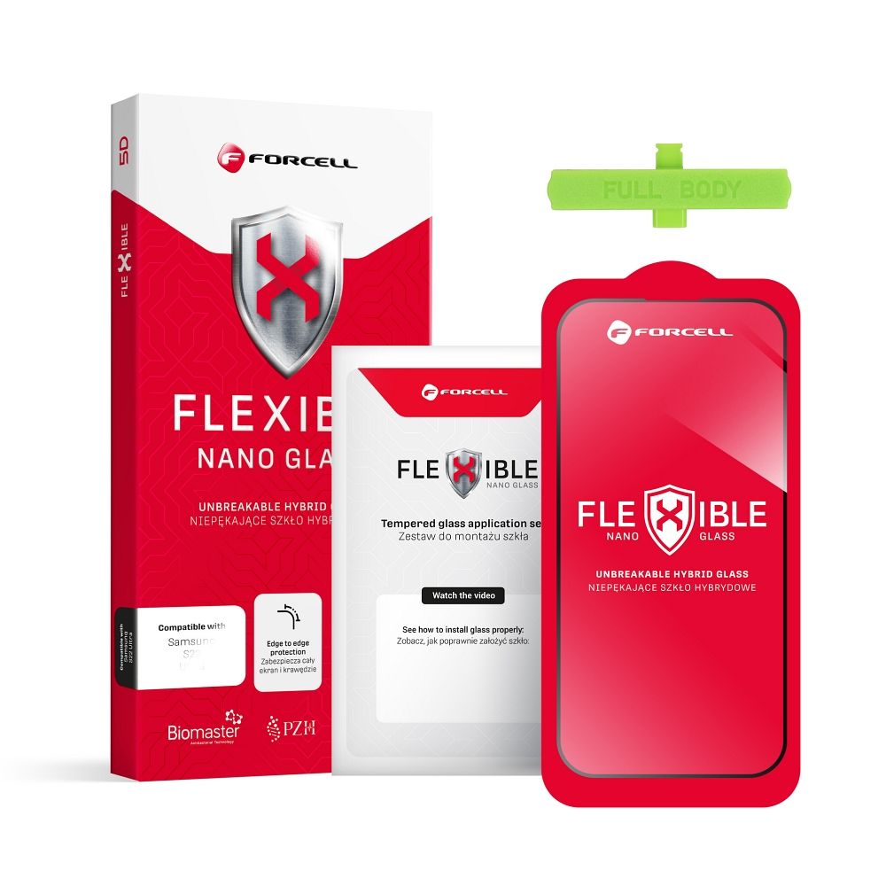 Hybrid glass to iPhone 17 PRO MAX / 18 PRO MAX Forcell Flexible 5D black
